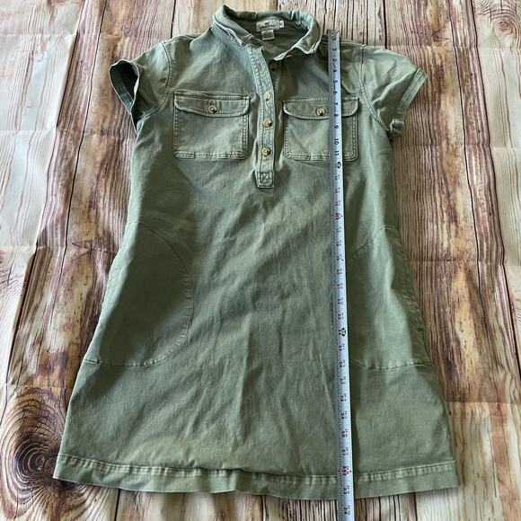 Vineyard Vines Dress Women Size 10 Green Denim A-Line Shirtdress Pockets - Picture 8 of 9